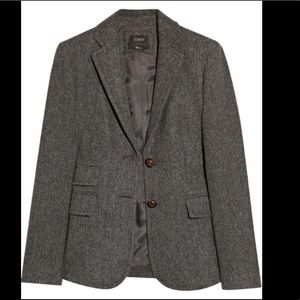 J Crew Wool Herringbone Hacking Jacket